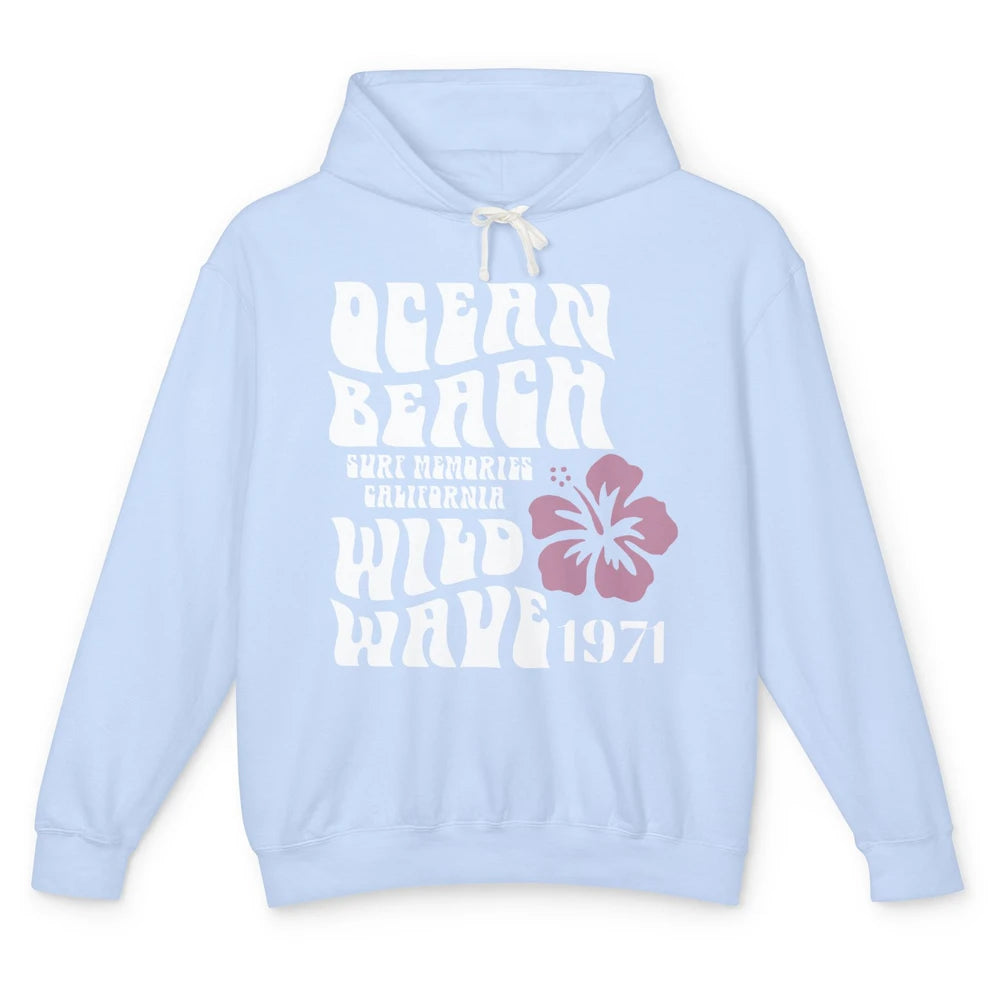 Surf Memories California Ocean Beach Wild Wave Summer Vacay Unisex Lightweight Hoodie