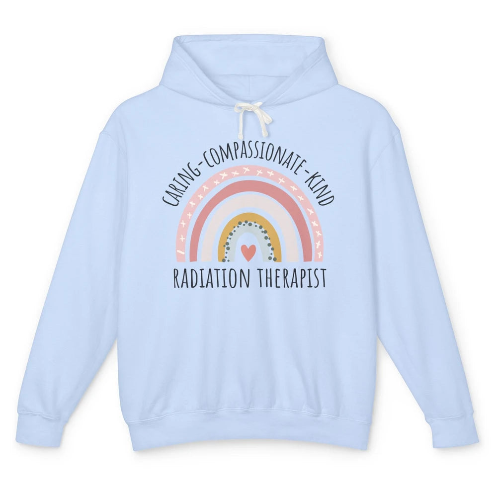 Radiation Therapist Pastel Rainbow Radiation Therapy Gift Unisex Lightweight Hoodie