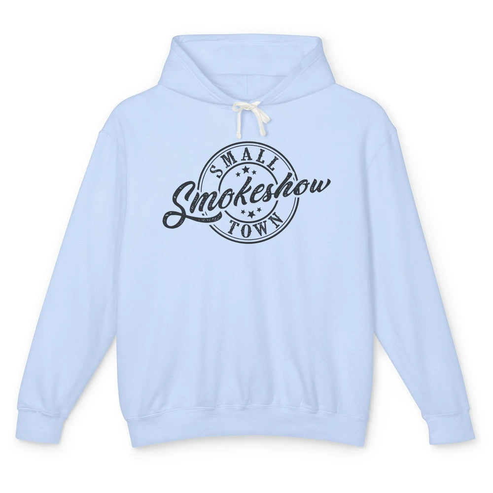 Retro Small Town Smokeshow Western Country Cowgirl Unisex Lightweight Hoodie