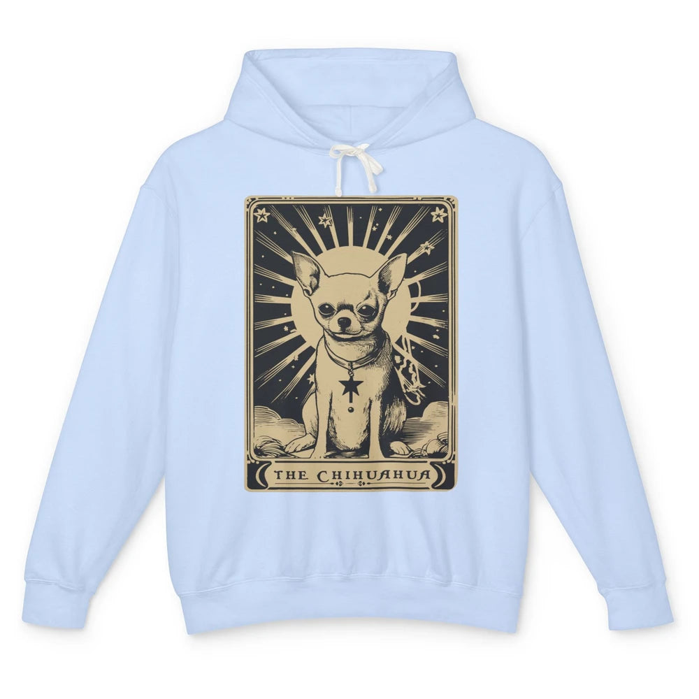 The Chihuahua Tarot Card Black Chihuahua Halloween Dog Mom Unisex Lightweight Hoodie