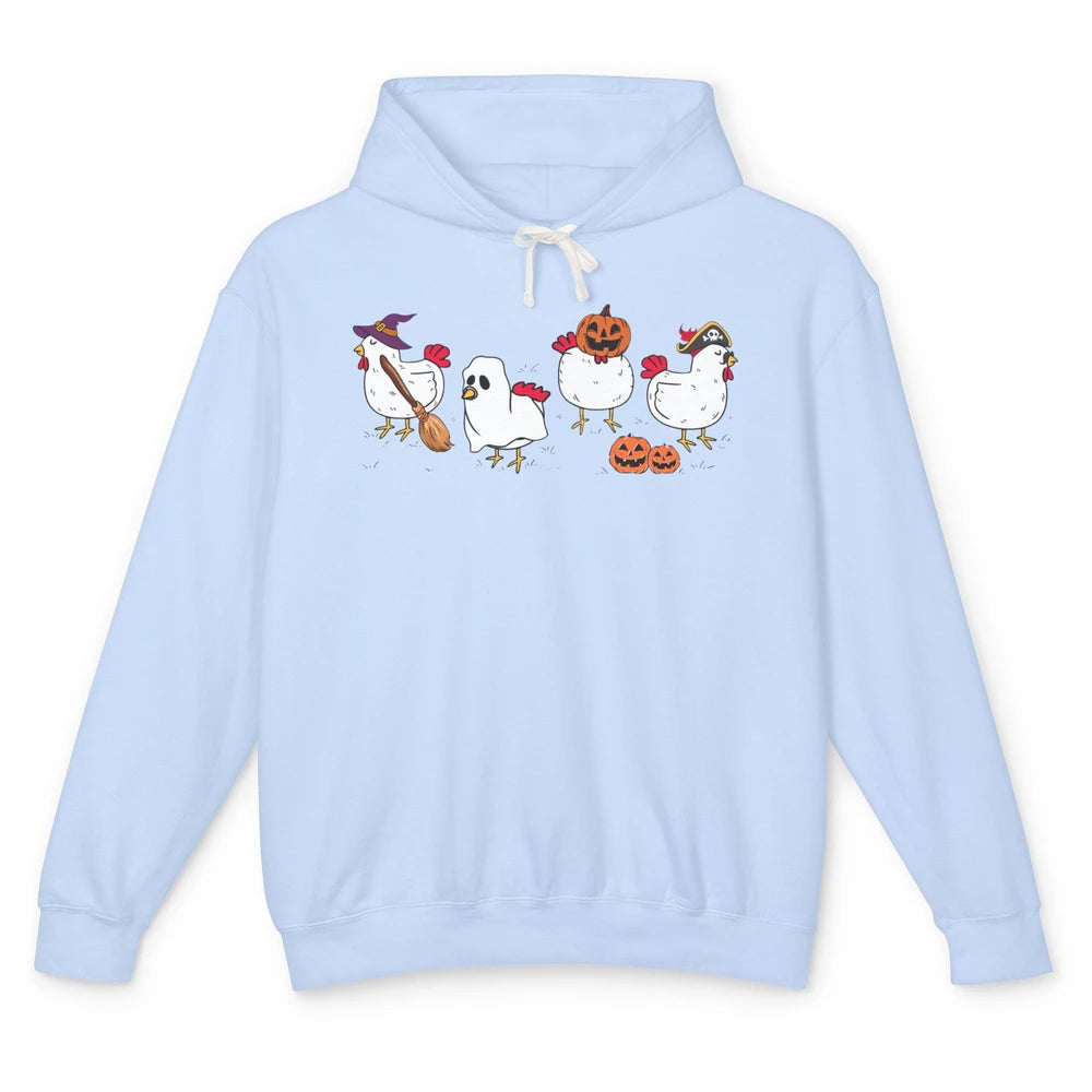 Chicken Ghost Funny Halloween Farm Spooky Chicken Lover Gift Unisex Lightweight Hoodie