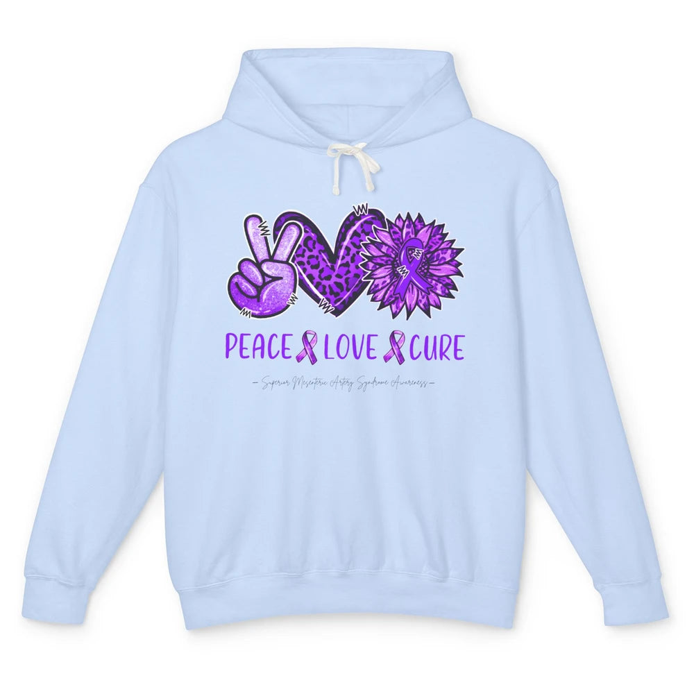 Superior Mesenteric Artery Syndrome Leopard Peace Love Cure Unisex Lightweight Hoodie