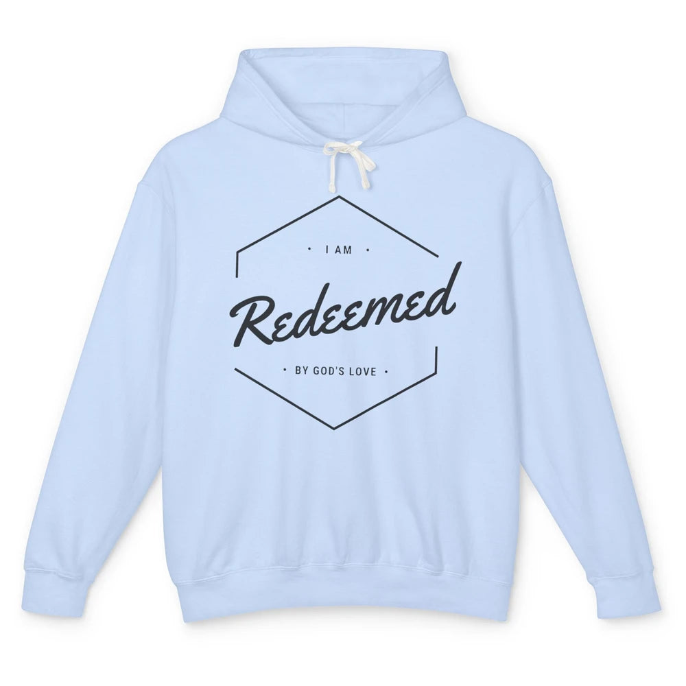 Redeemed By God's Love Butterfly Christian Religious Gift Unisex Lightweight Hoodie