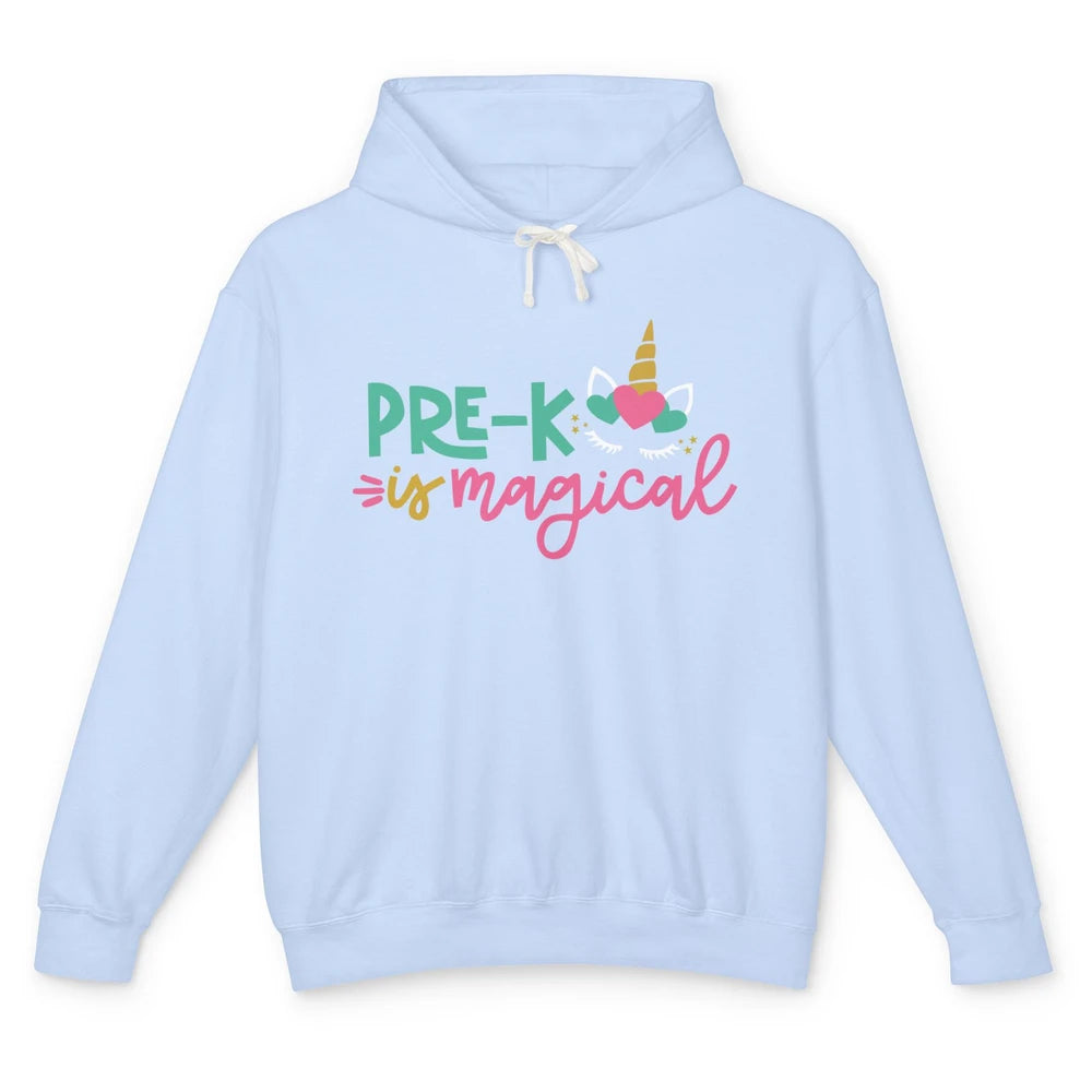 Unicorn Pre-K is Magical Preschool Squad Teacher Student Unisex Lightweight Hoodie