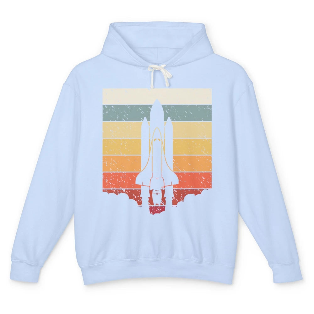 Vintage Astronaut Spaceship Spacecraft Spaceman Astrology Unisex Lightweight Hoodie