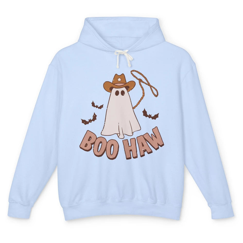 Funny Cowboy Ghost Yeehaw Halloween Western Country Cowboy Unisex Lightweight Hoodie