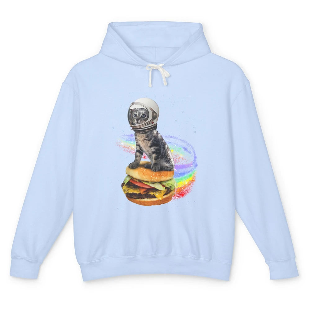 Funny Catronaut Cat Astronaut In Space Hamburger Astrocat Unisex Lightweight Hoodie