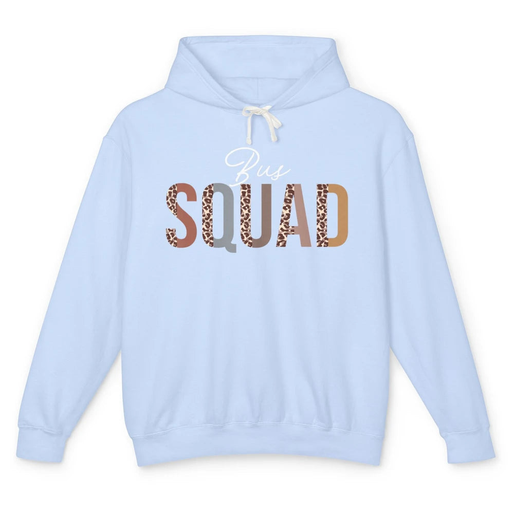 Leopard School Bus Driver Bus Squad Driving School Worker Unisex Lightweight Hoodie