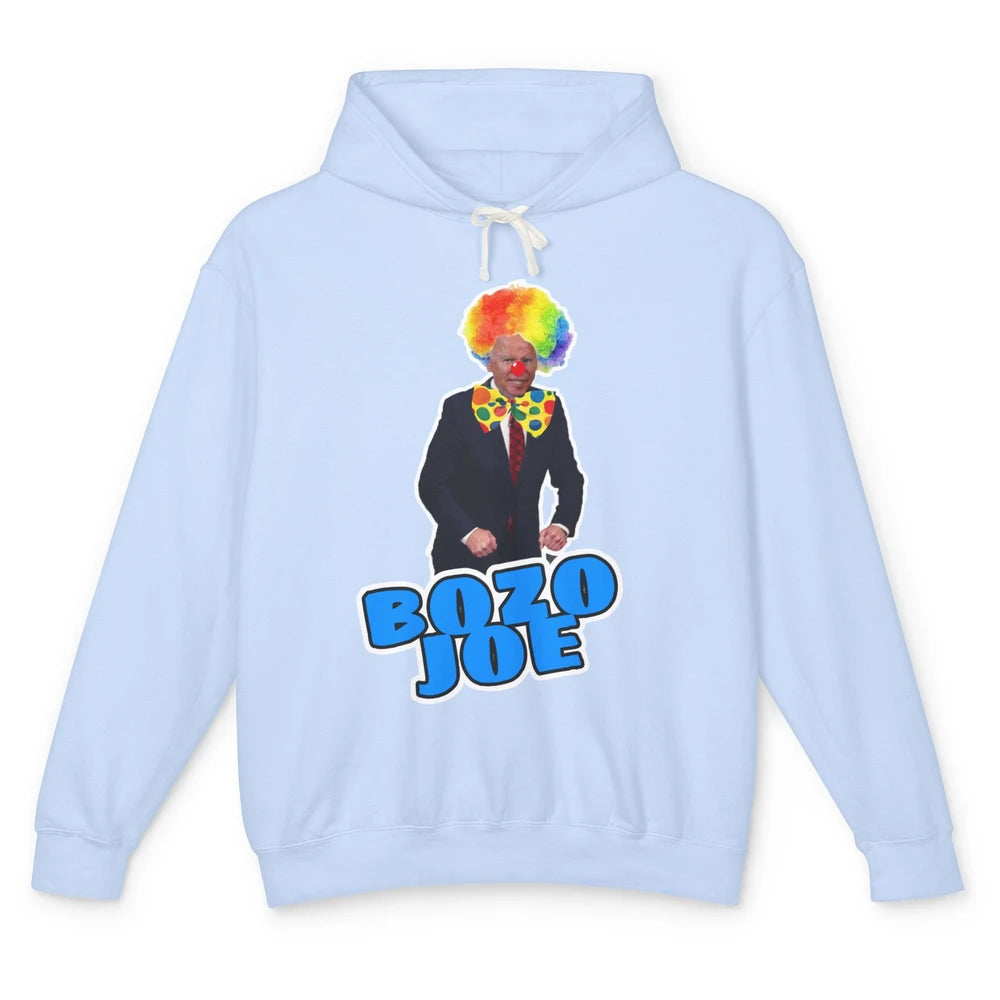 Funny Biden Clown Bozo Joe Anti Biden Liberal Conservative Unisex Lightweight Hoodie