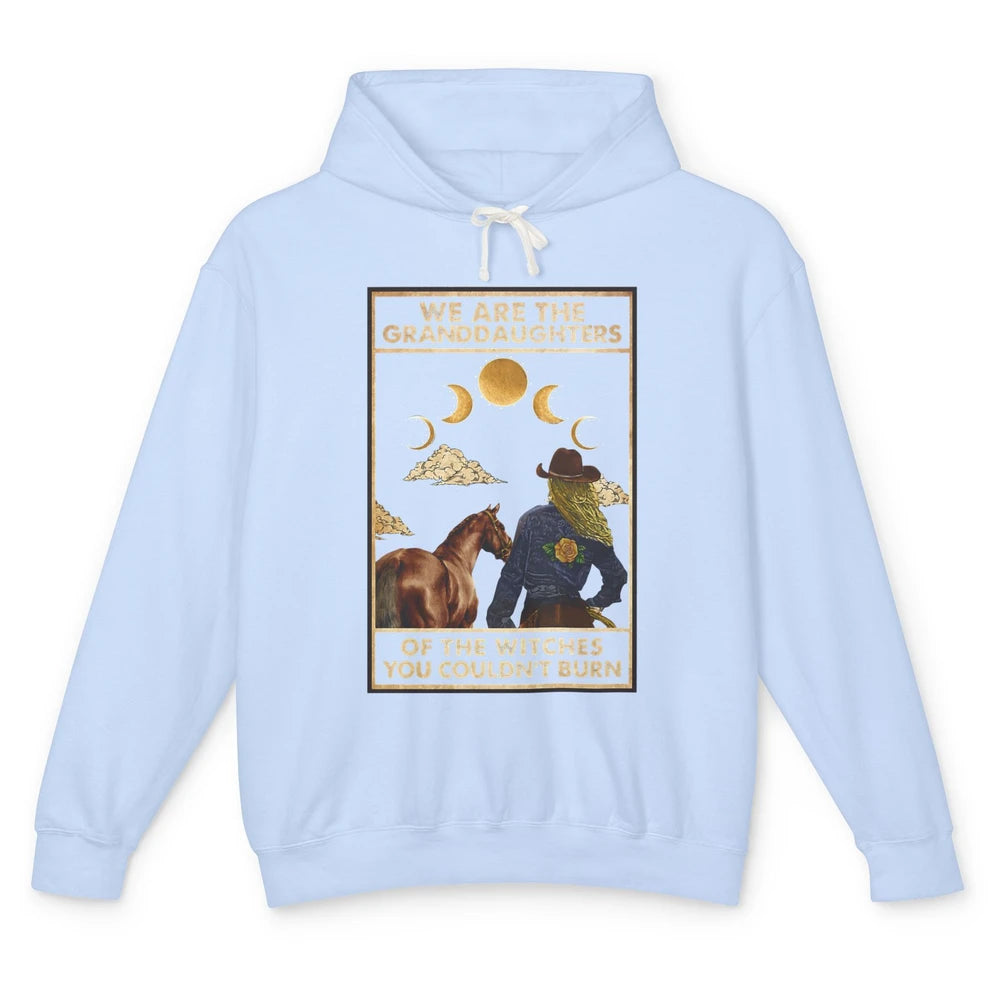 We're The Granddaughters Of Witches Western Cowgirl Horse Unisex Lightweight Hoodie