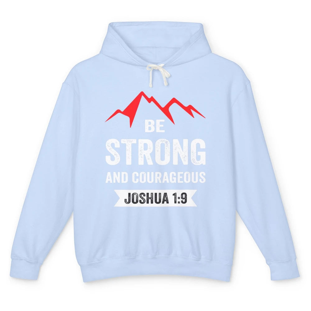 Be Strong And Courageous Bible Verse Jesus Christian Retro Unisex Lightweight Hoodie