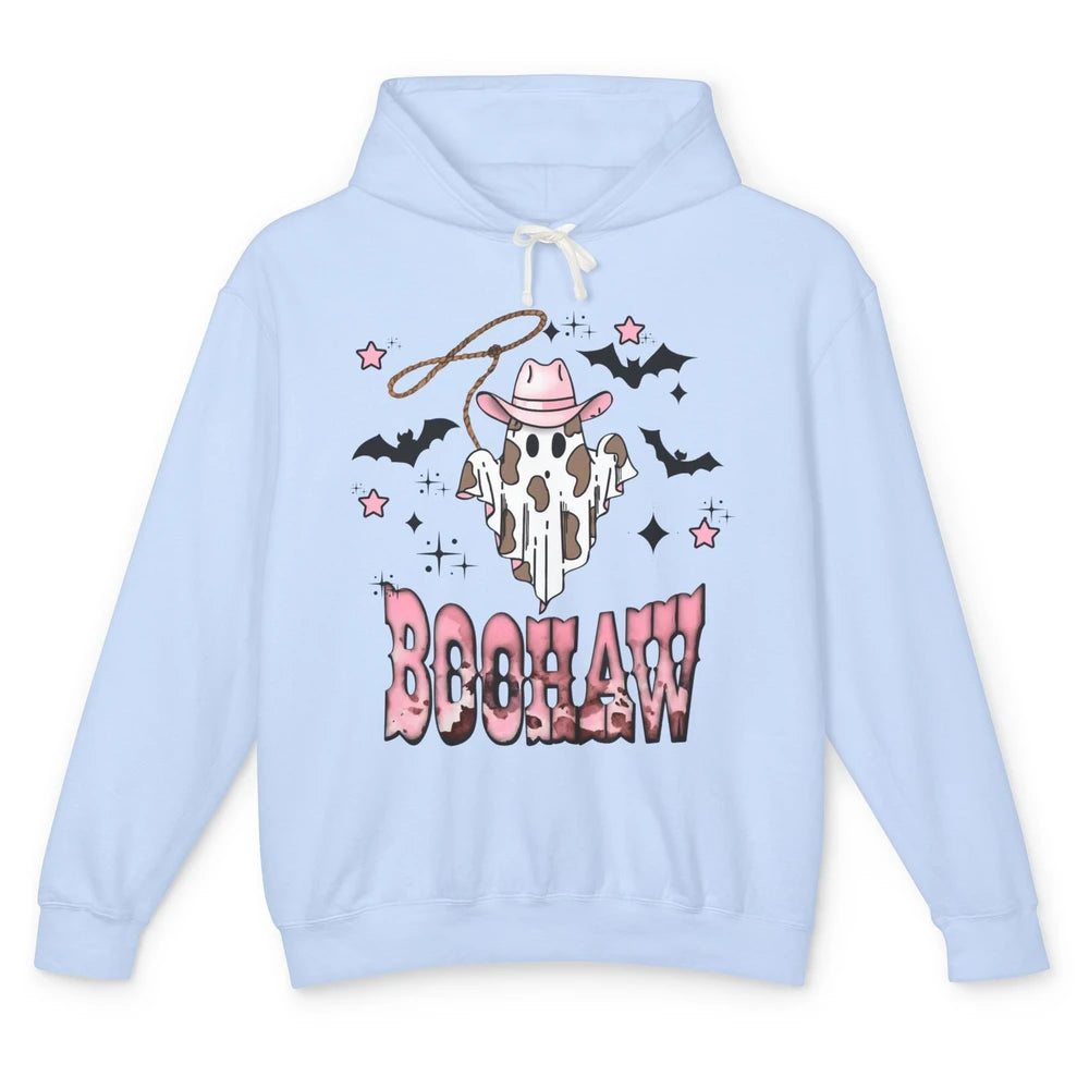 Retro Cowboy Ghost Boohaw Boot Scooting Western Halloween Unisex Lightweight Hoodie