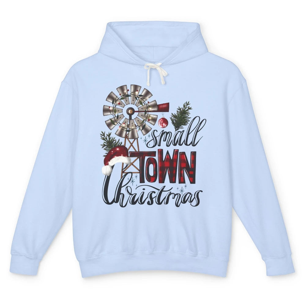 Retro Small Town Christmas Western Hometown Christmas Unisex Lightweight Hoodie