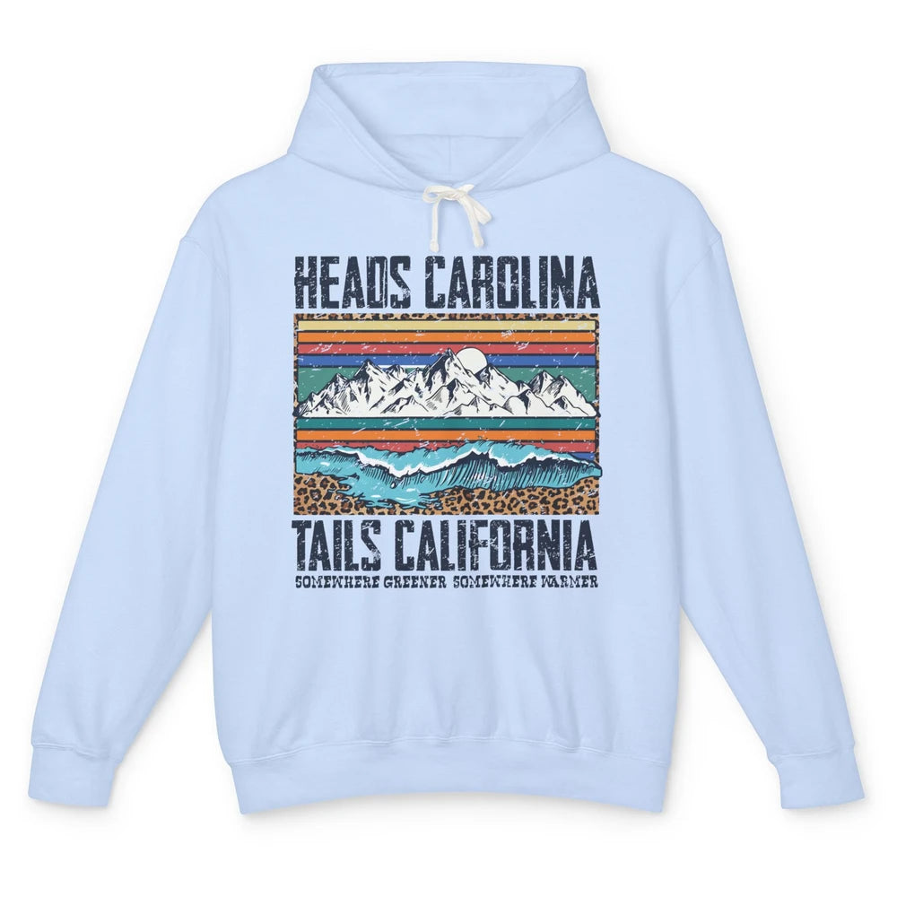 Vintage Heads Carolina Tail California Summer Beach Paradise Unisex Lightweight Hoodie