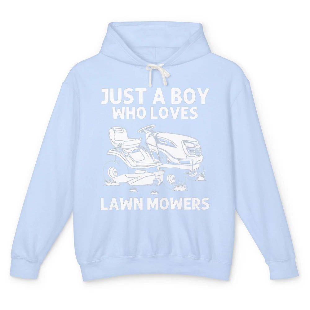 Funny Lawn Mowing Boys Lawn Mower Farmer Vintage Farming Unisex Lightweight Hoodie