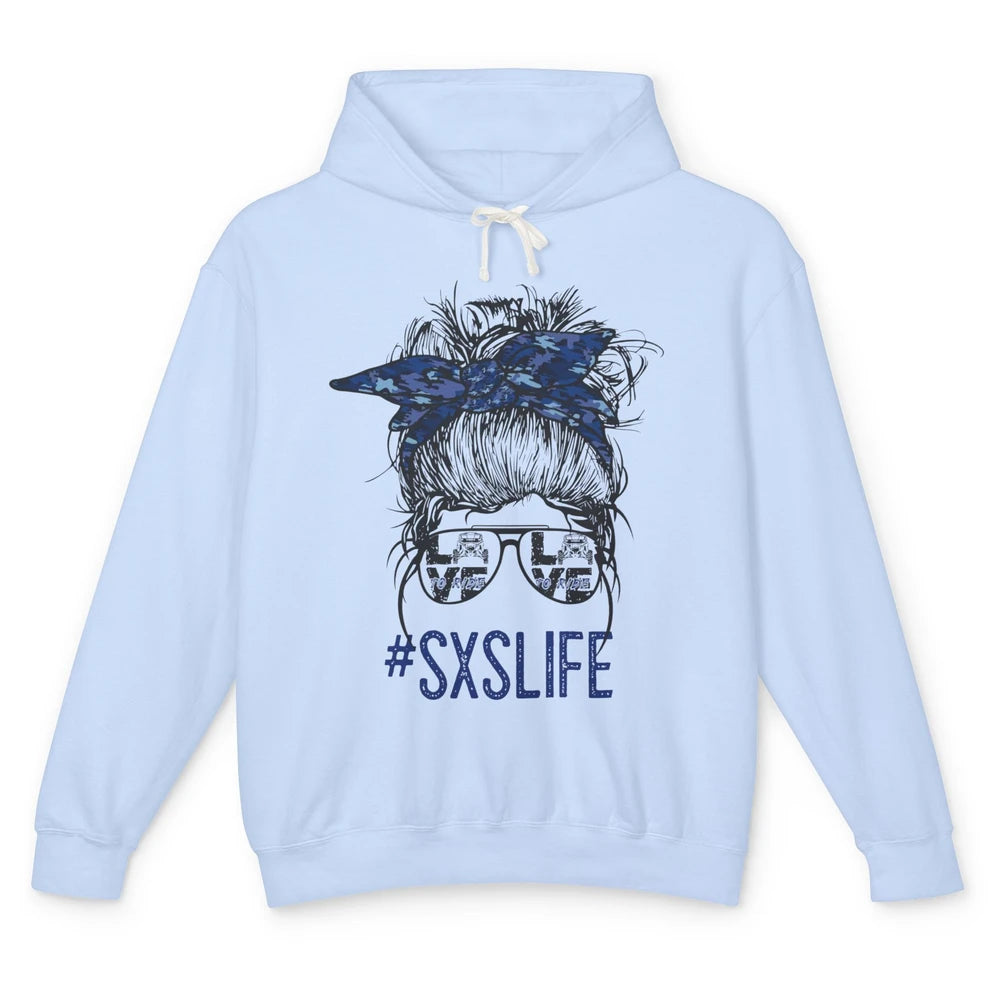 Messy Bun Hair SXS Life Side By Side Riders Girl Riding Gift Unisex Lightweight Hoodie