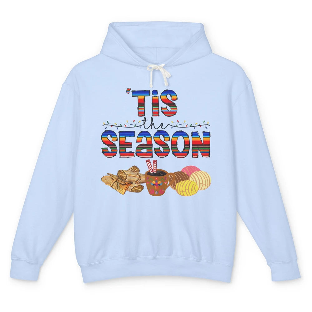 Tis The Season Mexican Christmas Concha Tamale Sweet Bread Unisex Lightweight Hoodie