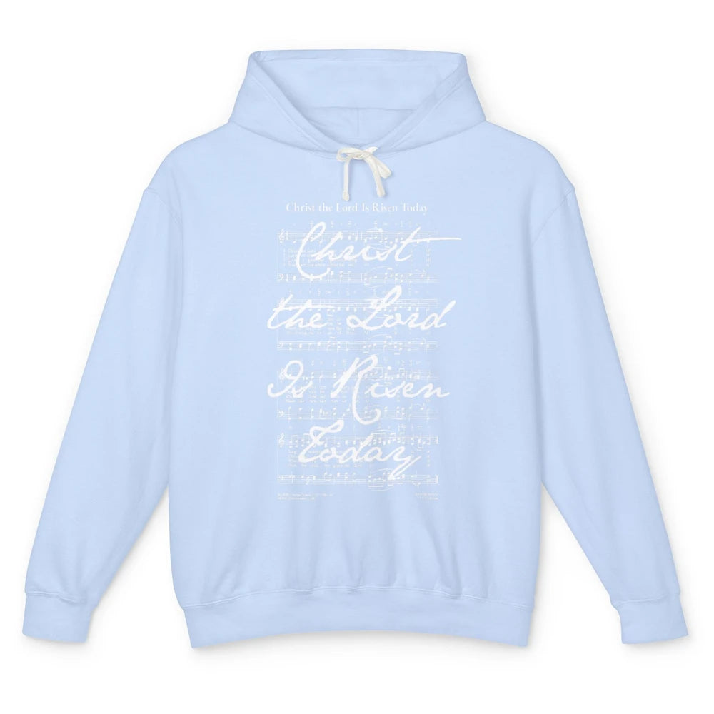 Christian Easter Hymn Christ The Lord Is Risen Musical Notes Unisex Lightweight Hoodie