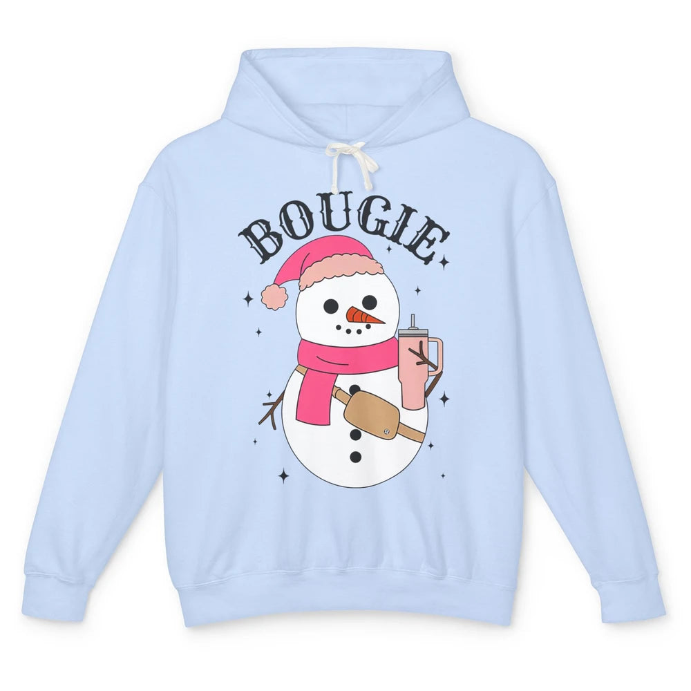 Funny Christmas Boo-jee Snowman Bougie Christmas Winter Unisex Lightweight Hoodie