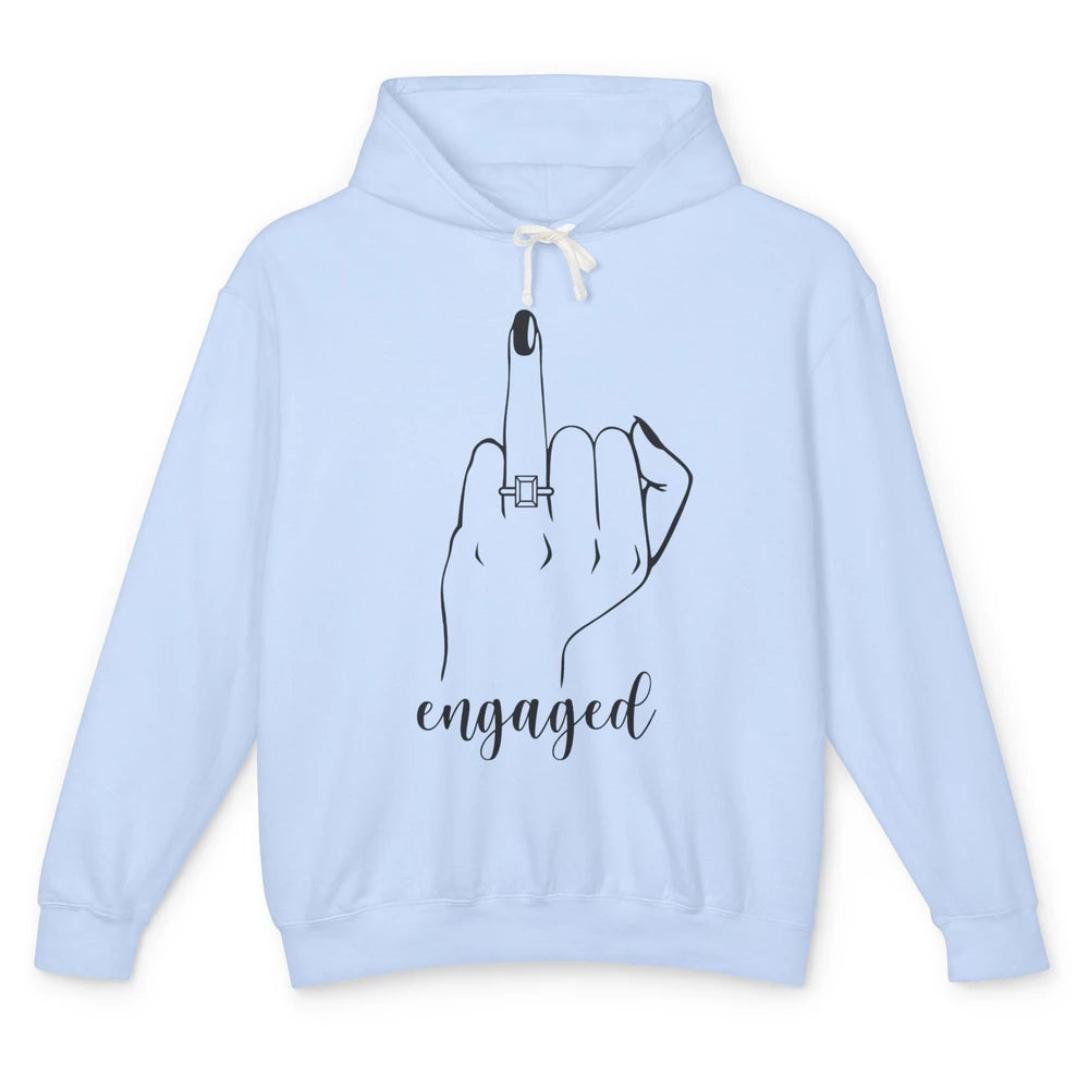 Engaged AF Bride To Be Wedding Ring Future Mrs. Bachelorette Unisex Lightweight Hoodie