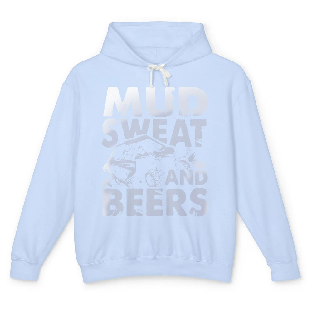 Retro UTV SXS Rider Mud Sweat And Beers ATV Offroad Riding Unisex Lightweight Hoodie