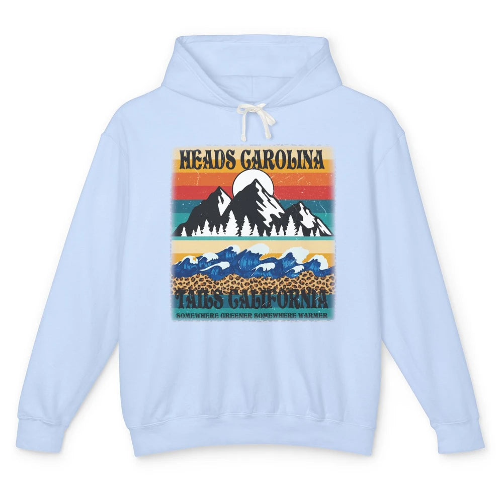 Vintage Heads Carolina Tail California Summer Beach Mountain Unisex Lightweight Hoodie