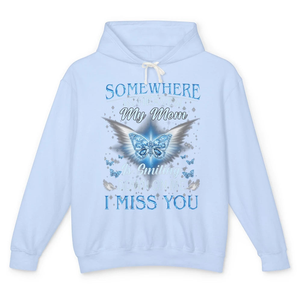 My Mom In Heaven Angel Wings Mother Memories Forever Love Unisex Lightweight Hoodie