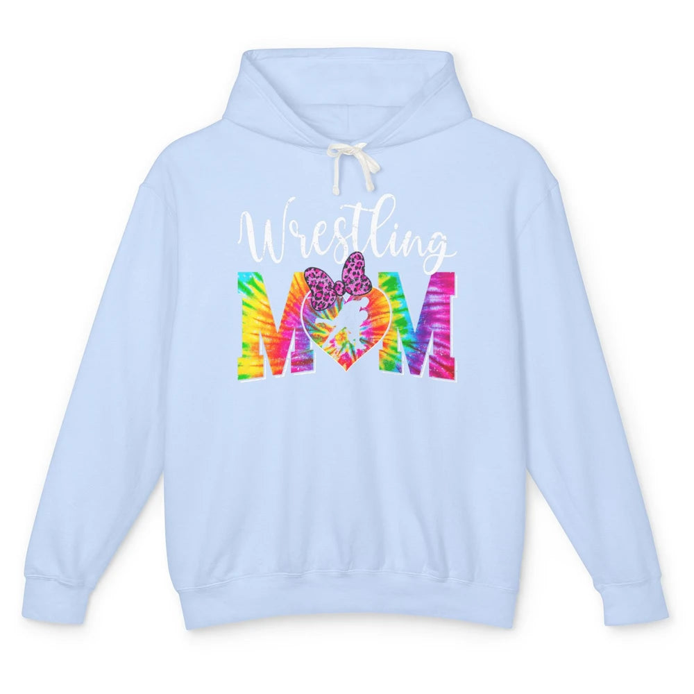 Vintage Sports Wrestling Mom Mama Martial Art Tie Dye Retro Unisex Lightweight Hoodie