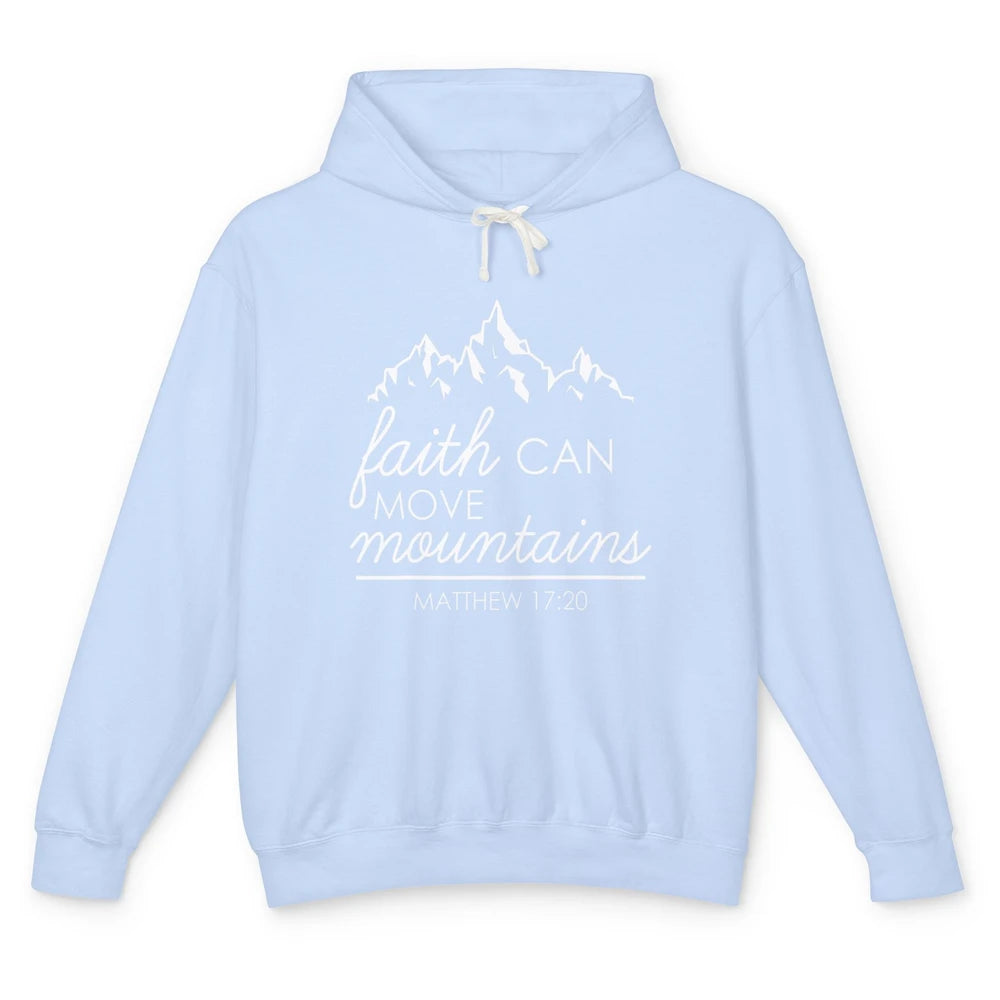 Bible Verse Jesus Christian Religion Mountains God Faith Unisex Lightweight Hoodie