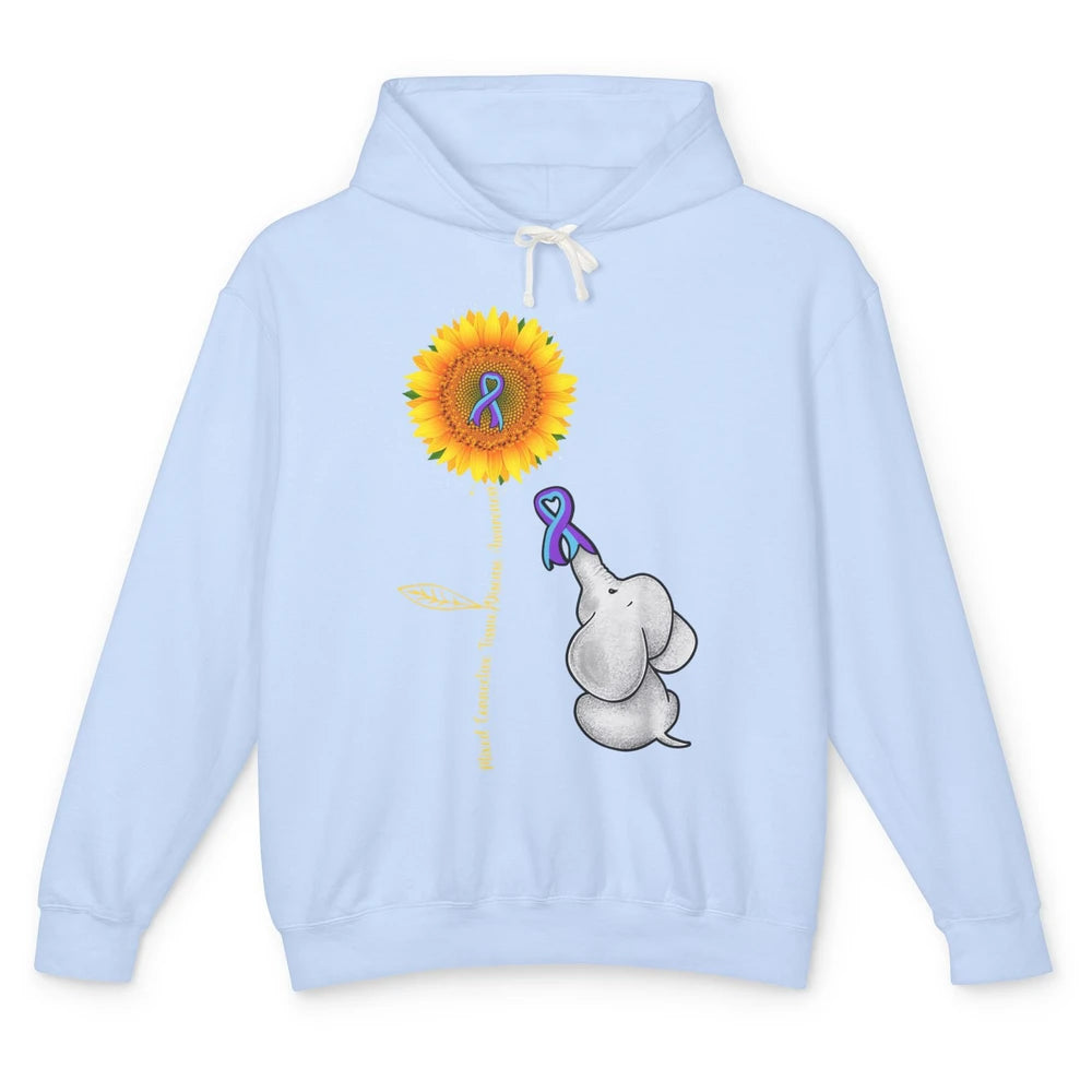 Mixed Connective Tissue Disease Baby Elephant Sunflower Unisex Lightweight Hoodie