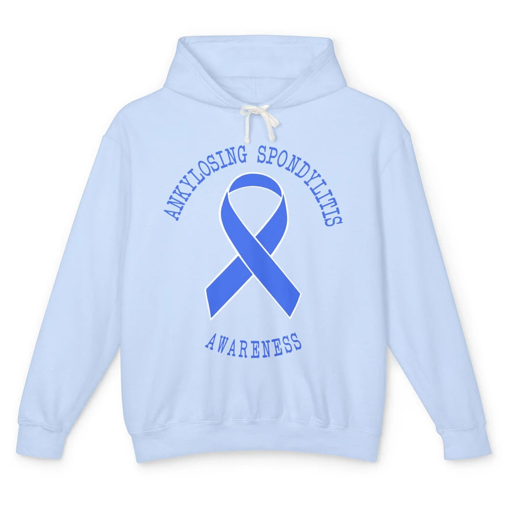 Ankylosing Spondylitis Awareness Support Blue Ribbon Gift Unisex Lightweight Hoodie