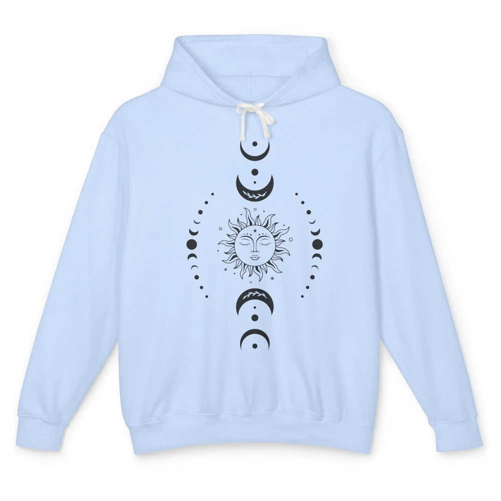 Boho Sun And Moon Hippie Girl Peace Lovers Halloween Costume Unisex Lightweight Hoodie