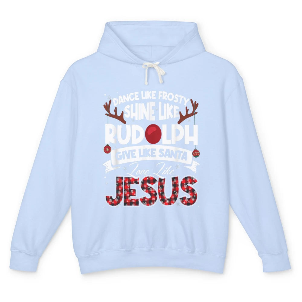 Merry Christmas Santa Frosty Rudolph Jesus Xmas God Reindeer Unisex Lightweight Hoodie