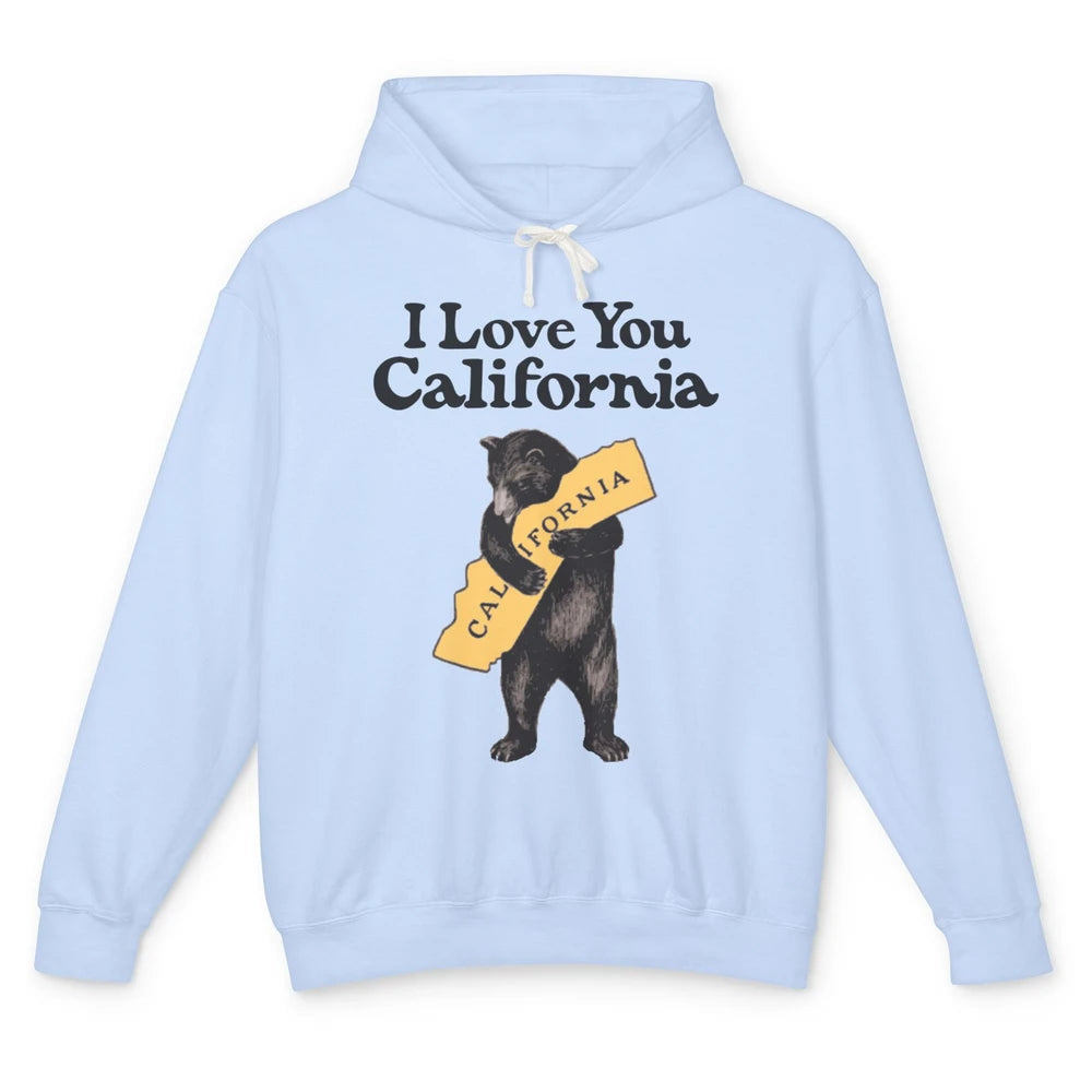 Retro 90s Vintage California Bear Hug Beach Summer Travel Unisex Lightweight Hoodie