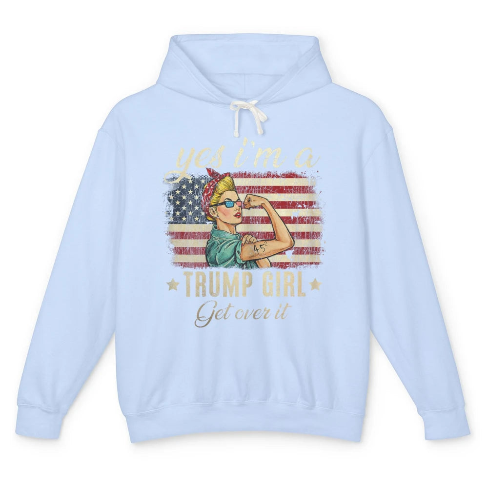 Funny Im A Trump Girl Strong Women 2024 Republican Choice Unisex Lightweight Hoodie