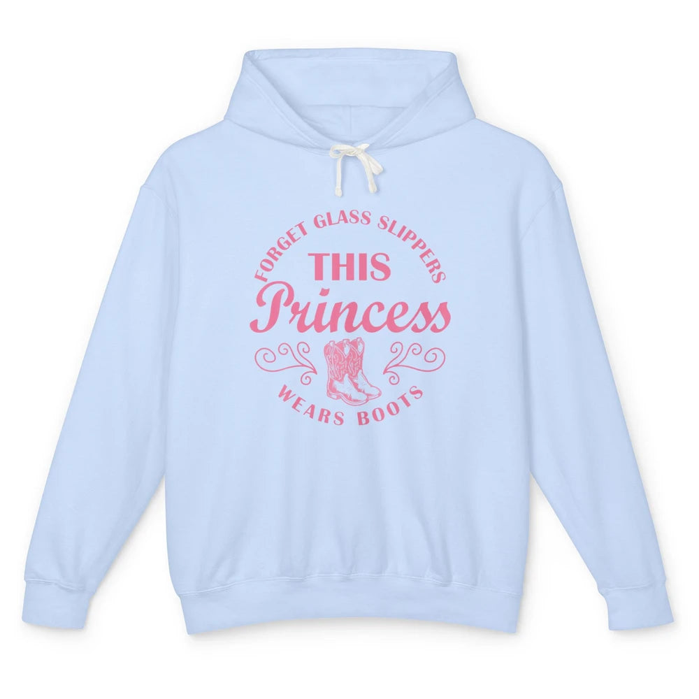 Princess Cowboy Boots Western Country Cowgirl Girls Rodeo Unisex Lightweight Hoodie