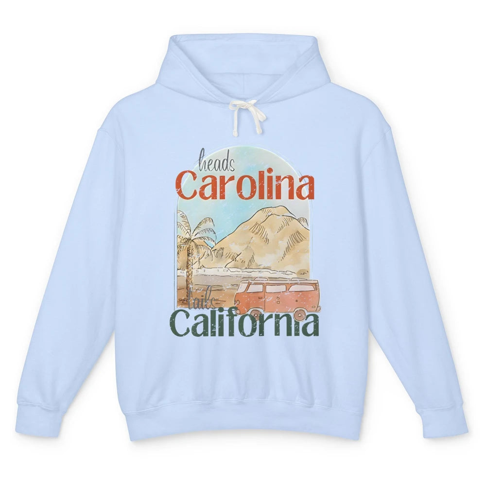 Retro Heads Carolina Tails California Western Country Summer Unisex Lightweight Hoodie