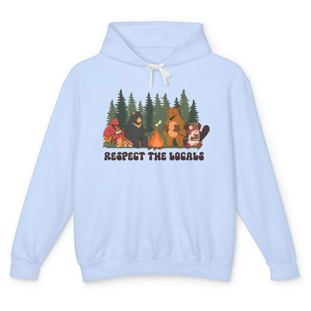 Respect Local Wildlife Camping Outdoor Mountain Environment Unisex Lightweight Hoodie