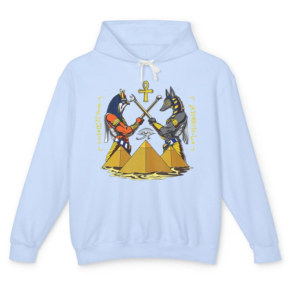 Retro Ancient Egyptian God Anubis Egypt Horus Archaeology Unisex Lightweight Hoodie