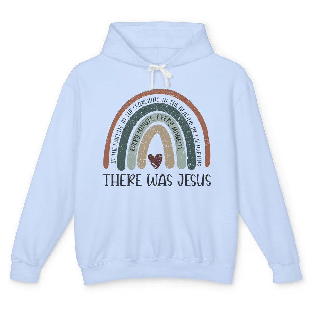 Retro Rainbow In Every Minute There Was Jesus Christian Gift Unisex Lightweight Hoodie