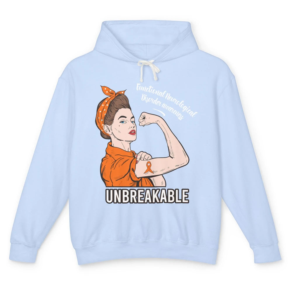 Functional Neurological Disorder Strong Woman Unbreakable Unisex Lightweight Hoodie