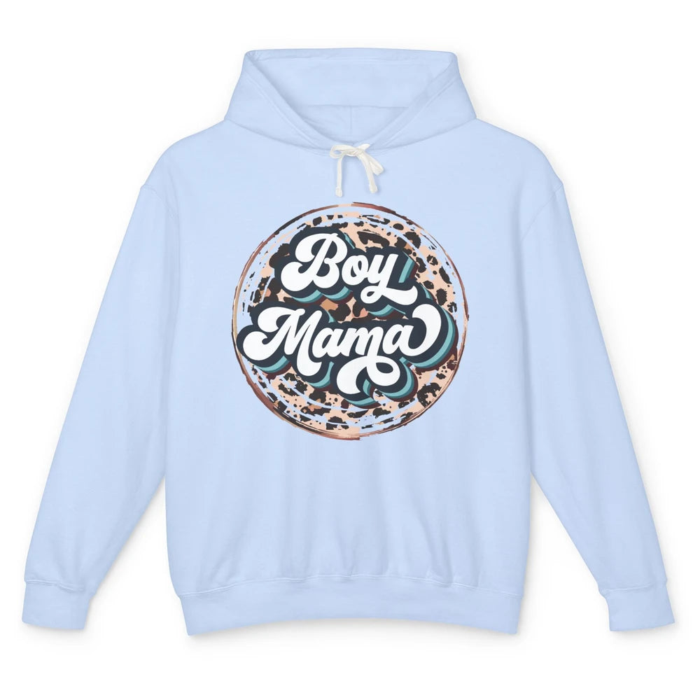 Retro Boy Mama Leopard Lightning Bolt Western Country Mama Unisex Lightweight Hoodie