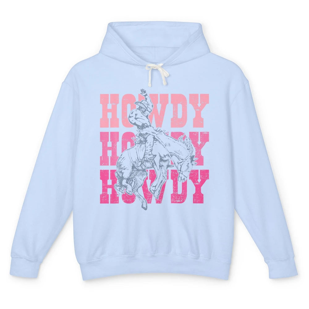 Groovy Howdy Cowboy Rodeo Western Country Retro Riding Horse Unisex Lightweight Hoodie