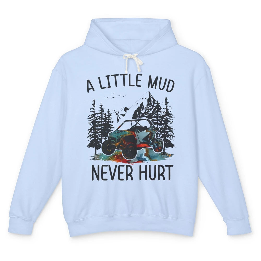 Retro UTV A Little Dirt Never Hurt Mud Riding SXS Offroad Unisex Lightweight Hoodie