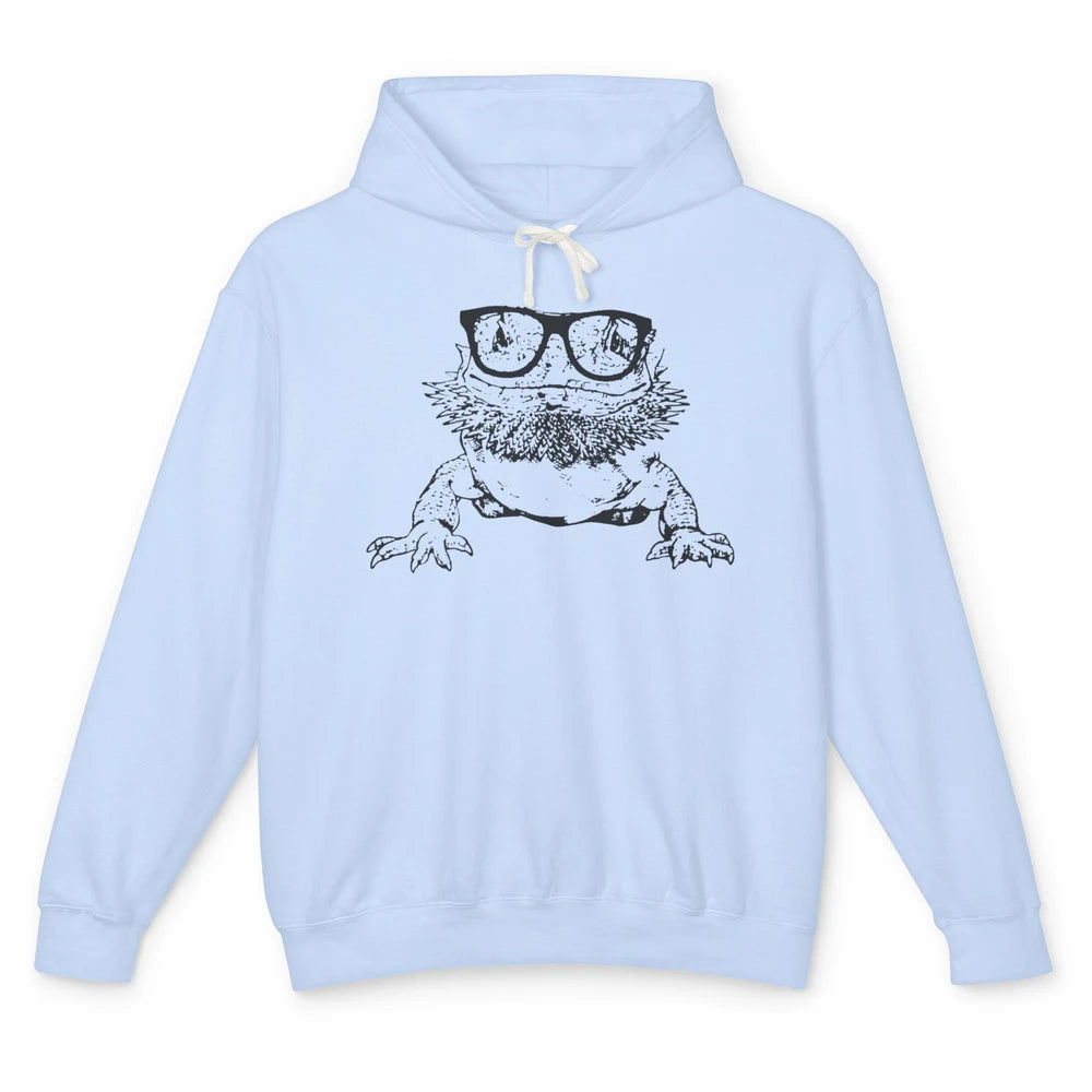 Bearded Dragon Glasses Animal Cute Bearded Dragon Owner Gift Unisex Lightweight Hoodie