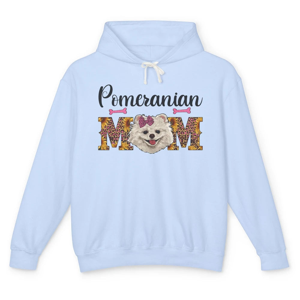 Sunflower Leopard Pomeranian Mom Western Pomeranian Dog Lady Unisex Lightweight Hoodie