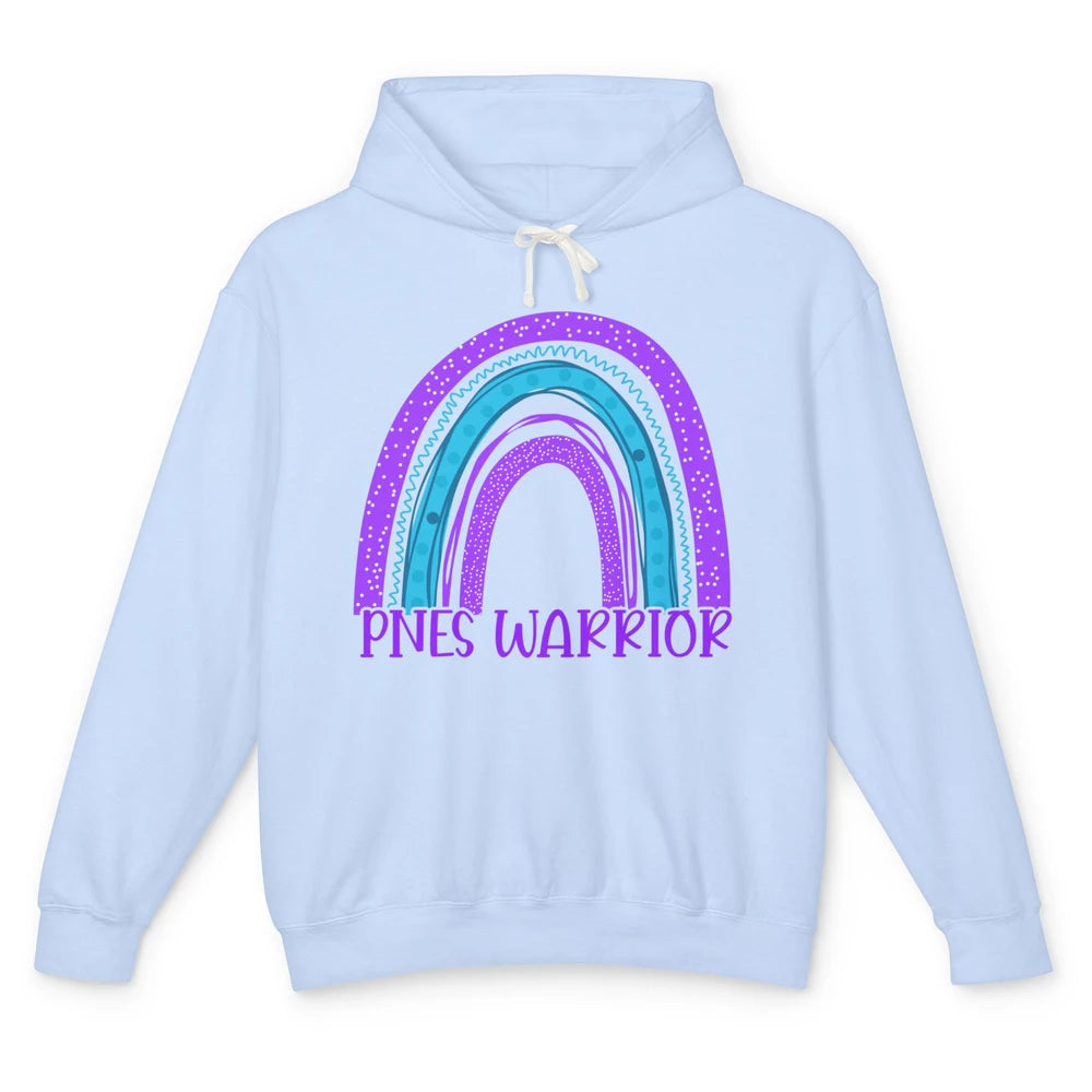 Psychogenic Non-epileptic Seizures PNES Purple Teal Rainbow Unisex Lightweight Hoodie