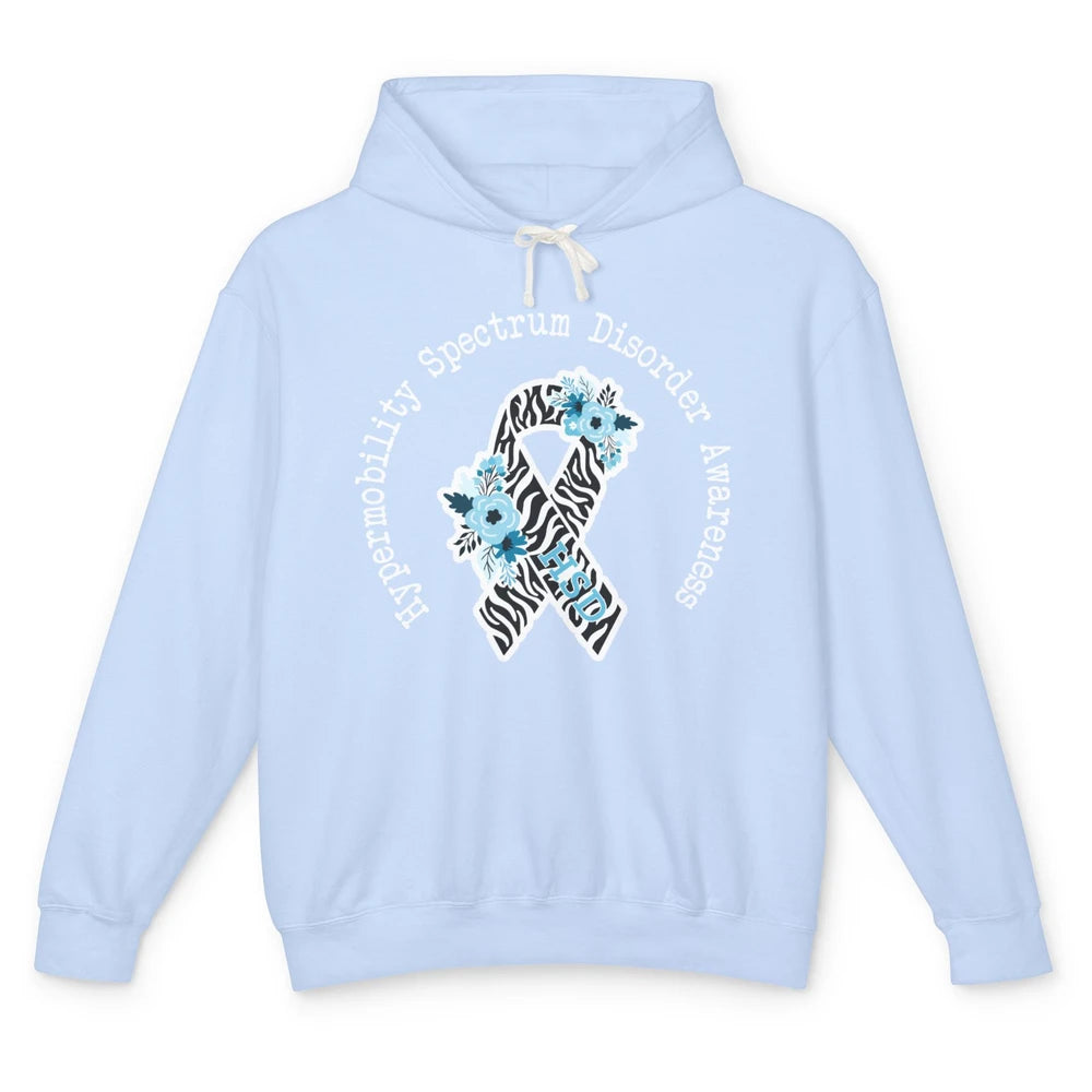 Hypermobility Spectrum Disorder Awareness HSD Zibra Ribbon Unisex Lightweight Hoodie