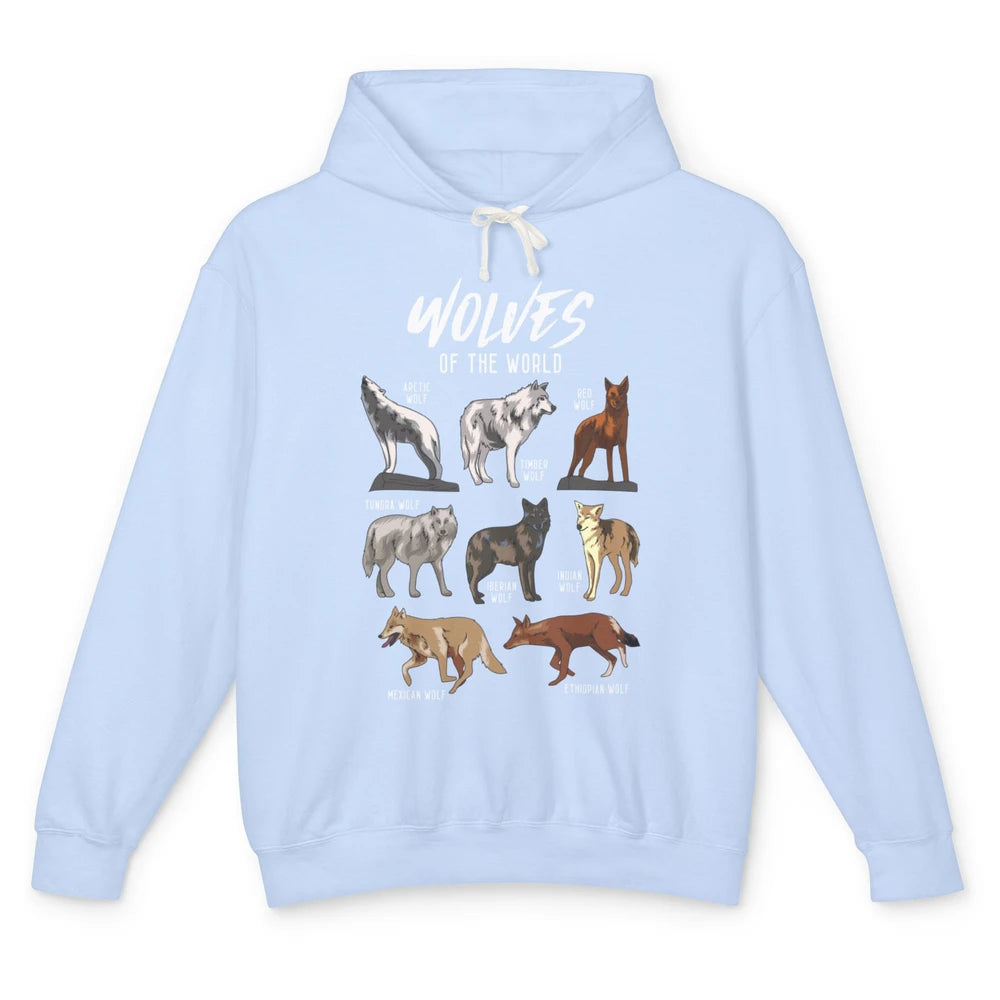 Wolves Of The World Wild Animal Moon Hunter Wolf Hunting Unisex Lightweight Hoodie