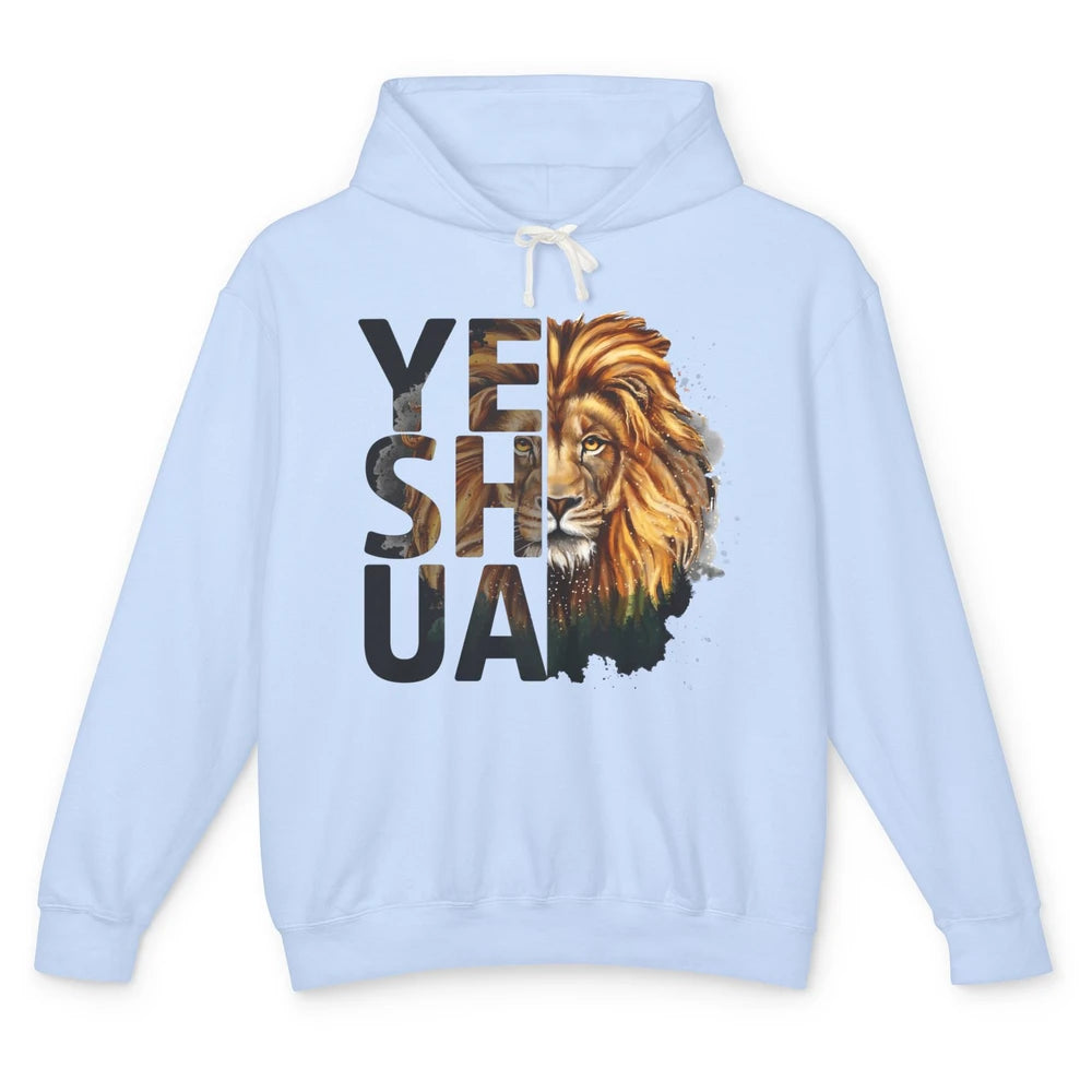 Yeshua Lion Of Judah Fear Not Bible Christian Religious Unisex Lightweight Hoodie